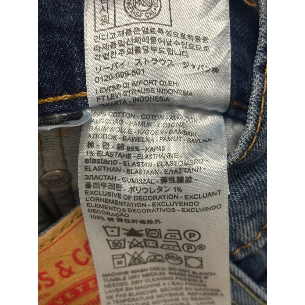 Levis 527 Jeans Mens 36x30 Blue Slim Bootcut Wash Denim Western Cowboy Rodeo